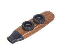 Kazoo, Strumenti Musicali Kazoos per Adulti con Diaframma Design a Doppio Foro Regolazione della Manopola per Chitarre, Tastiere Che Suonano Performance (Colore legno originale)