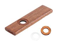 Kazoo vintage in legno compatto, per ukulele e chitarra | Suono rauco simile al sassofono, include 2 membrane e 1 copertura di ricambio, facile da suonare canticchiando, compagno