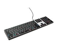 KB Covers Davinci Resolve Backlit Pro Aluminium Keyboard - macOS - US - Tasti di scelta rapida codificati a colori, telaio in alluminio resistente, accelerare il flusso di lavoro di modifica e