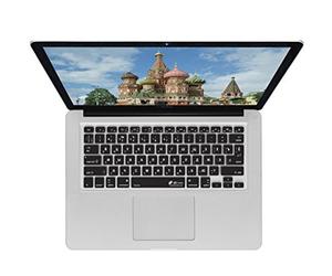 KB Covers Russian Keyboard Cover - Copertura resistente per tastiera - layout russo - lavabile - per MacBook Pro Late 2016 + con w-Touch Bar, argento RUS-MTB-SILVER