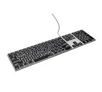 KB Covers Tastiera Pro in alluminio retroilluminata a stampa grande - macOS - IT | Etichette dei tasti ad alto contrasto | Visibilità di digitazione | Accessorio per aree di lavoro in condizioni di