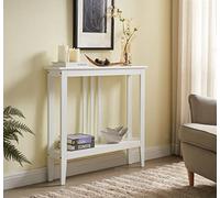 KB Designs Tavoli per divano, consolle per ingresso, facile montaggio, materiale in legno, ripiani per ingresso e soggiorno, colore: bianco