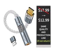 KB EAR Adattatore audio DAC USB C con amplificatore per cuffie, adattatore audio da USB C a 3,5 mm per cuffie cablate, DAC di tipo C ad alta risoluzione compatibile con iPhone 15, Android, laptop e