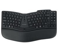 Kensington Pro Fit Ergo KB675 Tastiera Wireless Ergonomica, Ricaricabile, Connessione Bluetooth e 2.4GHz, Tasti Programmabili, Nero, K75491US