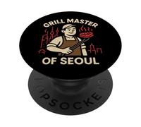 KBBQ Cibo coreano Funny Foodie K Drama Date Bulgogi PopSockets PopGrip Adesivo