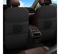 KBDDM 2 Pezzi Protezione per Schienale del Sedile Anteriore Dell'Auto per Mercedes Benz V-Class V220d V250d V300d L, Tappetino Anti-Calcio per Sedile Auto in Pelle Proteggi Accessori,A/Black