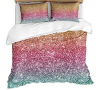 KBDQGX Set Di Biancheria Da Letto Natalizia 240X220Cm, Set Copripiumino Una Piazza E Mezza In Microfibra Per Adulti Con Cerniera E 2 Federa, Motivo Stampati In Streamer Di Lusso Moderno In Stile Bo