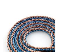 KBEAR ST16 Cavo di aggiornamento HiFi In Ear Monitor 16 core 5N Cavo per auricolari in-ear placcato argento 0,78 mm 2 pin per ZST ZSR ES4 ZS10 AS10 ZST-X EDX KS1 (4,4 mm 2 pin, marrone e blu)