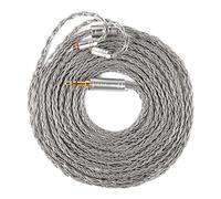 KBEAR ST24 Plus IEM, cavo lungo 2 m MMCX per auricolari 16 Core 5N OCC, placcato argento, per Shure SE215, SE215 pro, SE846, SE315, SE425, SE535 (MMCX, spina da 3,5 mm)