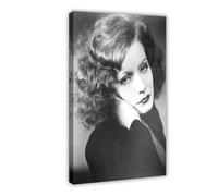 KBECNAU Poster su tela con attrice Greta Garbo (3), decorazione per camera da letto, ufficio, camera da letto, regalo, 20 x 30 cm