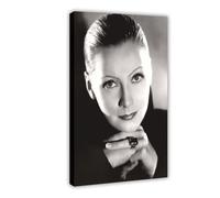 KBECNAU Poster su tela con attrice Greta Garbo (4), decorazione artistica da parete per soggiorno, camera da letto, 60 x 90 cm