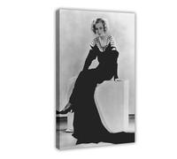 KBECNAU Poster su tela con attrice Greta Garbo (8), decorazione per camera da letto, ufficio, camera da letto, regalo, 50 x 75 cm