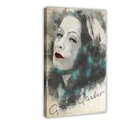 KBECNAU Poster su tela con attrice Greta Garbo, decorazione per camera da letto, ufficio, camera da letto, regalo, 40 x 60 cm