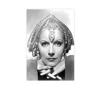 KBECNAU Poster su tela con attrice Greta Garbo, decorazione per camera da letto, ufficio, camera da letto, regalo, 60 x 90 cm