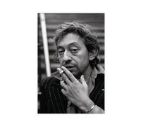 KBECNAU Poster su tela di Serge Gainsbourg, decorazione per camera da letto, ufficio, camera da letto, regalo, 60 x 90 cm