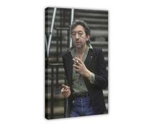 KBECNAU Poster su tela di Serge Gainsbourg, decorazione per camera da letto, ufficio, camera da letto, regalo, 60 x 90 cm