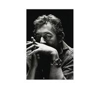 KBECNAU Poster su tela di Serge Gainsbourg, decorazione per camera da letto, ufficio, camera da letto, regalo, 40 x 60 cm