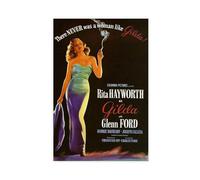 KBECNAU Stampa artistica da parete con attore Rita Hayworth Gilda del film, decorazione artistica da parete per soggiorno e camera da letto, 50 x 75 cm