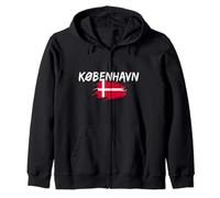 København bandiera della Danimarca Copenaghen Felpa con Cappuccio
