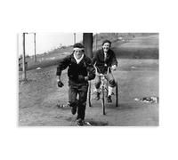 KBGDFSDF Rocky III Sylvester Stallone Runs Burgess Meredith in bicicletta, poster su tela, decorazione per camera da letto, paesaggio decorativo, regalo, 20 x 30 cm
