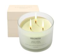 KBHOMFRA Candele profumate per la casa, candele profumate alla salvia e agli agrumi, cera di soia, regalo di lusso grande, fino a 70 ore di combustione, regalo di compleanno per donne e uomini