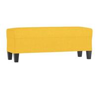 KBHRENP Panca in tessuto giallo, 100 x 35 x 41 cm, per ingresso e piedi del | Traspirante e durevole, seduta imbottita in schiuma, multiuso per soggiorno e camera da letto, manuale di montaggio incluso