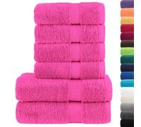 KBHRENP Solund - Set di asciugamani da bagno, 6 pezzi, in cotone, 600 g/m² | Assorbenti, con laccetti per appenderli, lavabili in lavatrice, certificati OEKO-TEX, versatili, morbidi al tatto