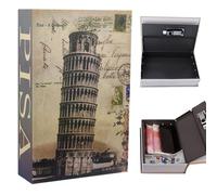 KBIBCK Cassaforte per libri con serratura a combinazione, cassaforte per libri, cassaforte per ufficio, casa, registro, cassaforte per soldi, gioielli, documenti, oggetti di valore (torre di ardesia)