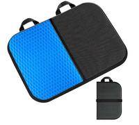 KBIBCK Cuscino per seduta in gel, pieghevole, portatile, da viaggio, per sedersi, per alleviare la pressione dell'aereo, antiscivolo, ergonomico, per voli, auto, ufficio, casa, stadio