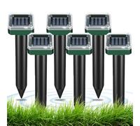 KBIBCK Dissuasori per Talpe, 6 PCS Repellente Solare per Talpe, Repellente Ultrasuoni per Topi, IP65 Impermeabile, Dissuasore per Talpe per Giardino e Campeggio, Anti Talpe, Topi, Serpenti