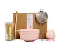 KBIBCK Kit per frusta Matcha, 5 pezzi, set da tè Matcha con frusta e ciotola, cucchiaio per Matcha, supporto per frusta, kit riutilizzabile per la preparazione del tè tradizionale giapponese, perfetto