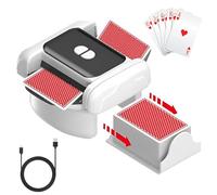 KBIBCK Miscelatore automatico per carte di credito, miscelatore elettrico per 1-2 ponti, miscelatore per carte ricaricabile, con auto e modalità manuale con batteria da 2000 mAh per Poker UNO