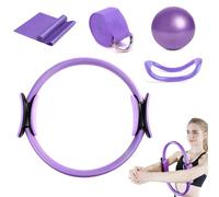 KBIBCK Pilates Essentials Kit, Kit Pilates Completo, Fitness Ring per Esercizi Interni della, Set da Pilates Cerchio Pilates con Palla Yoga (Viola Chiaro)