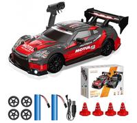 KBIBCK RC Drift Car, 1:24 Mini Macchina Telecomandata Drift, 30 km/h, 2,4 GHz, 4WD Telecomando Drift Auto, Mini Auto da Drift Telecomandata con Luce LED per Bambini e Adulti dai 6 Anni di età (Rosso)