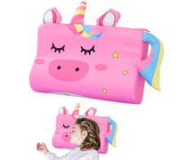 KBIBCK Schlummerkids, Cuscino Schlummerkids Calmly, Cuscino per Bambini Animali Sonno, Cuscino per Bambini, Cuscino Memory Foam Bambini con Federa per Casa Cameretta dei Bambinis (Rosa, 45 x 27 cm)