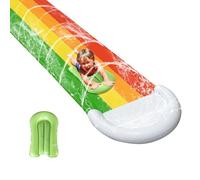 KBIBCK Scivolo e acqua per bambini, 480 x 76 cm, con bodyboard e irrigatore integrato