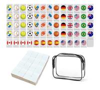 KBIBCK Seaside Escape Mahjong Set - 65 Tiles With Bandiere & Balls Pattern for Giochi da Tavolo - Mini Beach Game