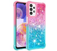 KBIKO-zxl Custodia per Samsung Galaxy A23 5G Case, Glitter Bling Liquido Sabbie Mobili Bumper Case TPU Silicone Protettivo Morbido Brillantini Quicksand Cover per Galaxy A23 4G.Pink Blue YBJ