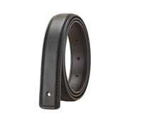 KBLDOPN Large Sangle En Cuir, Ceinture Sans Boucle, À Lisse Sans, Sangle En Cuir Avec For Femme(Black)