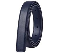 KBLDOPN Large Sangle En Cuir, Ceinture Sans Boucle, À Lisse Sans, Sangle En Cuir Avec For Femme(Dark blue)