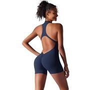 KBLDOPN Tute da yoga senza cuciture, sportive, fitness, color carne, in un unico pezzo, for l'allenamento da donna(Blue 2,XL)