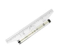 KBNIAN Righello parallelo da 30 cm, multiuso, con rullo in alluminio, linea parallela trasparente, righello da disegno, strumento universale per la scuola, l'ufficio