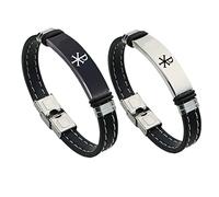 KBNSUIAN Bracciale in morbido silicone con simbolo di cristogramma Chi XP Rho per uomini e donne lettere greche PX nome di Cristo Signore di protezione braccialetto gioielli cristiani per battesimo e