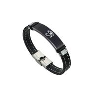 KBNSUIAN Bracciale in silicone Eye of Horus - Antico Egitto Protezione Wristband - Amuleto Egiziano Gioielli, Nero, Argento, Acciaio inossidabile Silicone