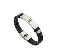 KBNSUIAN Sigillo di Satana Simbolo Occultismo Lucifero Stregoneria Braccialetto in silicone Bracciale, Satanismo pagano Gioielli spirituali per uomini e donne, 8,26 pollici, 8 26 inch, Silicone