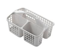 KBOLAE Cestino portatile per doccia, per articoli di pulizia, secchio con 3 scomparti divisi, grigio, 32 x 23 x 19 cm