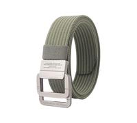 KBOLAE Cintura regolabile con doppio anello a D per uomo e donna, robusta e alla moda e facile da regolare. Cintura in tela rossa