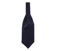 KBOLAE Cravatte da uomo in raso a pois jacquard tessuto formale auto Ascot blu, Blu, Taglia unica