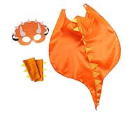KBOLAE Dragon Clothing - Mantello per cosplay o scherzetto, per Halloween, 82,5 x 66 cm, colore: arancione