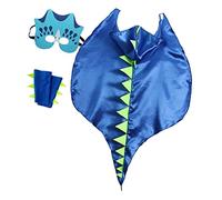 KBOLAE Dragon Clothing - Mantello per cosplay o scherzetto, per Halloween, 82,5 x 66 cm, colore: blu